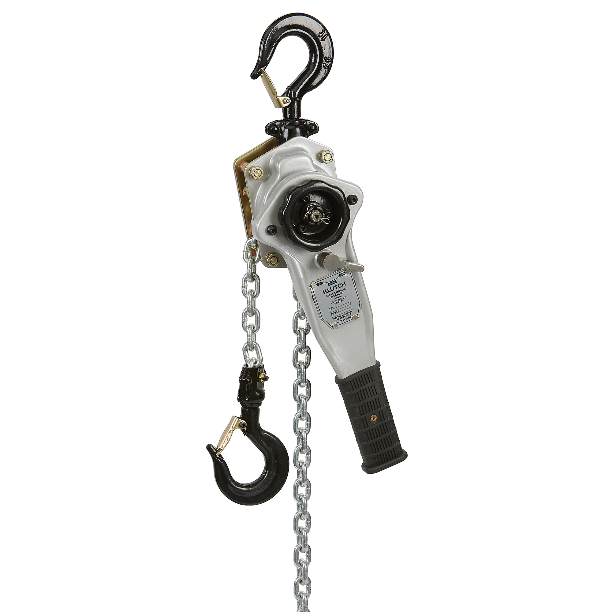 Klutch Lever Chain Hoist, 2200-Lb. Capacity, 15ft. Lift